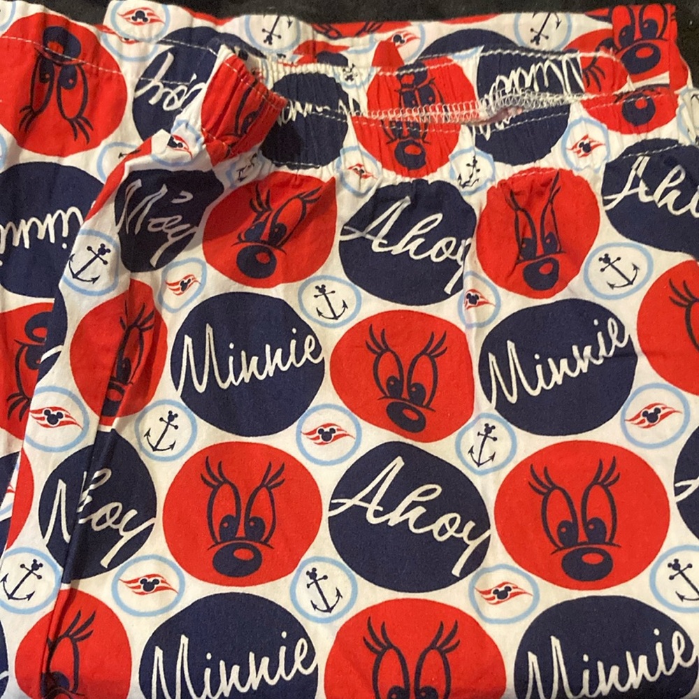 Disney Minnie Mouse Red and Blue Pajama Shorts